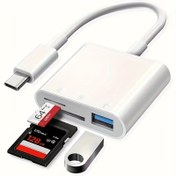 Resim SELLBOX 6'sı 1 Arada USB-C & USB 3.0 SD Kart Okuyucu - Yüksek Hızlı Tak ve Çalıştır iOS Android Windows Laptoplar & Telefonlar için, Kompakt Taşınabilir Tasarım ile USB-C'den USB 3.0 Adaptör 