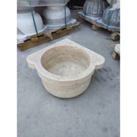 Resim Sipahi Marble Traverten Düz Köşe Kurna 