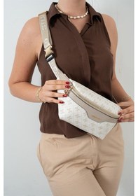 Resim Silver Polo Sp1192 Kadın Bel Çantası Monogram Bej-kum 