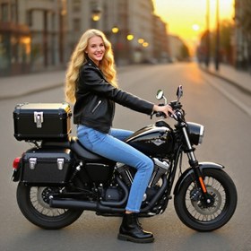 Resim Tüm Mevsimler İçin Motosiklet Üst Kutusu - Güvenlik Kilidi Sistemi ve Hırsızlık Önleyici Kilit - Sağlam Yapı, Kolay Montaj, SUZUKI, Triumph, BMW Motosikletler İçin - Seyahat, Kask ve Kıyafetler İçin Geniş Depolama Kutusu 