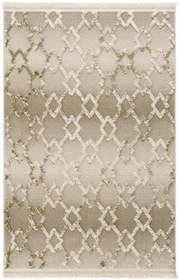 Resim Cool Halı Sakura 2208 Vizon Hav Toz Vermez Yumuşak Dokulu Desenli Modern Dokuma Bukleli Antre Hol Halısı Salon Halısı 