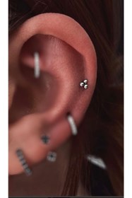 Resim Arescollection Cerrahi Çelik Tragus Helix Conch Piercing 