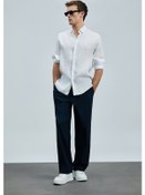 Resim Lufian Pitaya Erkek Keten Gömlek Comfort Fit Beyaz Beyaz 111010630100500 Beyaz 
