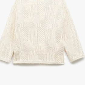 Resim Koton Bisiklet Yaka Uzun Kollu Pamuk Karışımlı Sweatshirt Bej 5skg10591ak Ekru 
