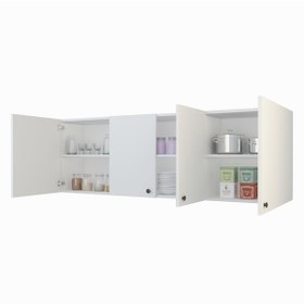 Resim Kenzlife hazır mutfak marina byz 060*150*22 mutfak banyo dolabı kapaklı raflı 