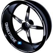 Resim Çınar Extreme 3 Parça Tasarımlı Yaldızlı Gümüş Jant Şeridi Sticker Çınar Extreme 