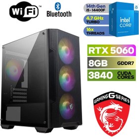 Resim MSI GAMİNG PC DDR5 -RTX 5060 8GB - İNTEL CORE İ5 14400F - 16GB DDR5 RAM - 1 TB M.2 SSD - WİNDOWS 11 PRO 