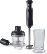 Resim Qedii Ariete Breakfast El Blender Seti Siyah 0601/10-700 Watt, Paslanmaz Çelik Bıçaklar, Metal Ayak, 2 Ka 