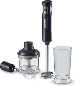 Resim Qedii Ariete Breakfast El Blender Seti Siyah 0601/10-700 Watt, Paslanmaz Çelik Bıçaklar, Metal Ayak, 2 Ka 