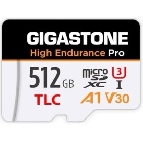 Resim Gigastone Gıgastone 512 GB Mikro Sd Kart, High Endurance Pro, 140/120 Mb/s'ye Kadar, Redtiger Rove Vivofo Vantrueeo Arifayz Dashcam, Uhs-I A1 V30 U3 Tlc Microsdxc ile Uyumlu 