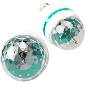 Resim KRC BY FORM Renkli Led Döner Başlıklı Disko Topu Ampul 3 W 