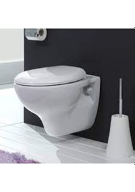 Resim Turkuaz Lila Asma Klozet x Yavaş Kapanan Kapak 