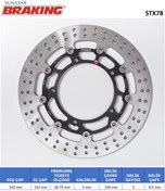 Resim Yamaha Yuvarlak Ön Fren Diski Ön İki Takım Kullanır 2006-2010 