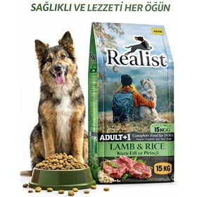 Resim Realist Kuzu Etli ve Pirinçli Yetişkin Köpek Maması 15 KG 