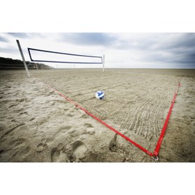 Resim ÖZBEK Plaj Voleybol Saha Çizgi Şerit Takım Kırmızı - Beach Voleybol Saha Şeridi 8.00mt X 16.00mt 