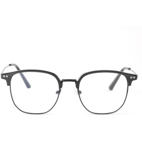 Resim Angel Eyes Tam Siyah Çerçeveli Bilgisayar Gözlüğü Mavi Işık Koruyucu Şeffaf Lens Retro Gözlük 