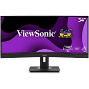 Resim ViewSonic VG3456C 34" UWQHD Ergonomik 100W USB C ve RJ45'li 21:9 Curved Docking Profesyonel Monitör 
