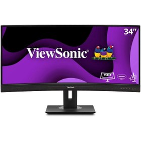Resim ViewSonic VG3456C 34" UWQHD Ergonomik 100W USB C ve RJ45'li 21:9 Curved Docking Profesyonel Monitör 