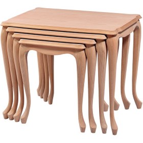 Resim Zigon Lükens Aslan Oymasız Model Sehpa Ham Torna Kayın Ayak Iske 