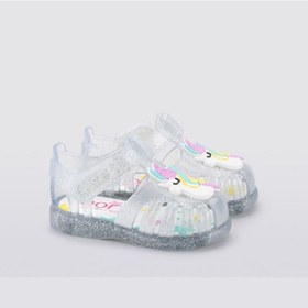 Resim Igor Tobby Gloss Unicornio Kız Şeffaf Simli Sandalet S10309-091 Beyaz 