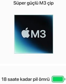 Resim Apple MacBook Air 13" M3 | 512 GB SSD 16 GB RAM 8 CPU 10 GPU 
