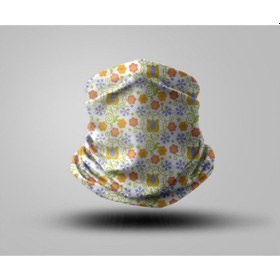 Resim Sarı Desenli Bandana Siyah 