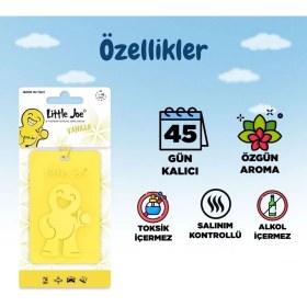 Resim Little Joe Vanilya Kokulu Dolap Asma Kart (Vanilla) -45 Gün -Ipli Ev Oto Kokusu -Ayna Parfümü 
