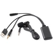 Resim Araba Aux Müzik + Mıc Bluetooth Telefon Kablosu, Kablo Uzunluğu: 1.5m 