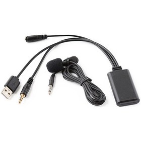 Resim Araba Aux Müzik + Mıc Bluetooth Telefon Kablosu, Kablo Uzunluğu: 1.5m 