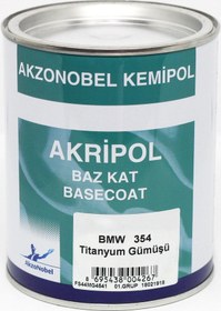 Resim Akzonobel Akripol 2k Bazkat-titanyum Gümüşü-354- 1 Lt. 