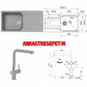Resim Franke Ubg 611-100 Stone Grey Eviye.Activ 