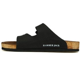 Resim Hammer Jack Orthopedix Haru Çift Bantlı Tokalı Rahat Unisex Terlik 503 01 Siyah 