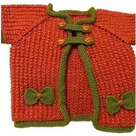 Resim Uretti-venhar7589 - El Örgüsü Bebek Hırka Turuncu 