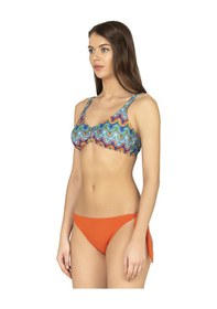Resim Endeep Kadın Desenli Dokulu İpli Bikini Takımı Turuncu 