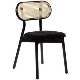 Resim Orpheus Hazeranlı Ahşap Sandalye Siyah - Siyah 