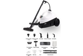 Resim Sinbo SSC-6423 Çok Fonksiyonlu Buharlı Temizlik Makinası 1500 W Beyaz Ayna ve Cam Temizleme 