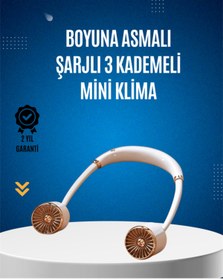 Resim LTG Nova Usb Şarjlı Boyun Fanı | Hafif Katlanabilir Taşınabilir Düşük Gürültülü Fan 