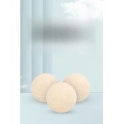 Resim Proclis 3’lü Yün Kurutma Topu Doğal Çamaşır Yumuşatıcı - Keçe Kurutma Makinası Topları - Kırışık Önleyici, Tüy Toplayıcı ve Lavanta Yağ Hediye 