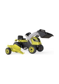 Resim Smoby Xl Römorklu Pedallı Ve Kepçeli Traktör - Koyu Yeşil 710132 