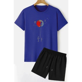 Resim Trendypassion Uzay Temalı Şort T-Shirt Eşofman Takımı 
