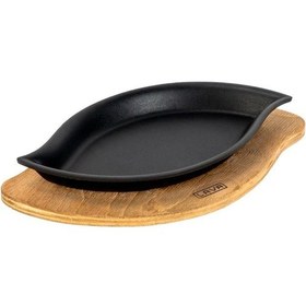 Resim Lava Servis Tabağı Göz Formu 15 X 26 Cm Siyah 