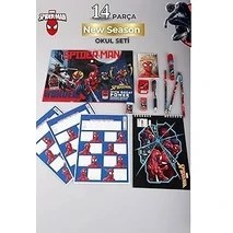 Resim Nacario 14 Parça Kırtasiye Seti, Çıtçıt Dosya, Okul Etiketi, Bloknot, Kurşun Kalem, Kırm 