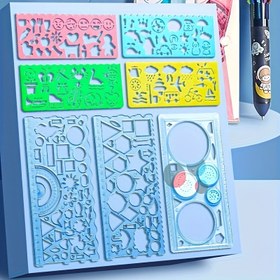 Resim Çok Yönlü Spirograf Çizim Şablonları, Renkli Ölçek Şablonları, Sanat ve El İşleri Seti, Hayvan ve Geometrik Şablonlar, Çeşitli Tasarımlar, Okula Dönüş Projeleri ve El Çizimi Poster Araçları İçin Mükemmel 