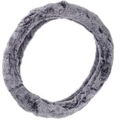 Resim Gri Plüş Direksiyon Kapağı Huiliang 