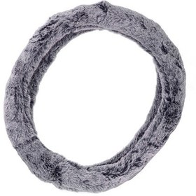 Resim Gri Plüş Direksiyon Kapağı Huiliang 