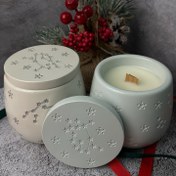 Resim DIY Reçine & Beton Mum Bardakları için Zodyak Silikon Kalıp - Kar Tanesi Desenli 12 Astroloji Şekiller, El Yapımı Ev Dekorasyon El Sanatları için Düzensiz Saklama Kavanozu Kalıpları 