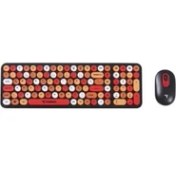 Resim Torima Tmk-07 Çok Renkli Retro Daktilo Görünümlü Kablosuz Q Klavye Mouse Seti 