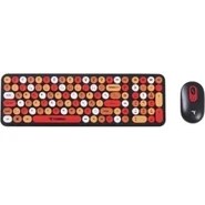 Resim Torima Tmk-07 Çok Renkli Retro Daktilo Görünümlü Kablosuz Q Klavye Mouse Seti 