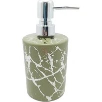 Resim Çukurova Avm Cam Sabunluk Beyaz-Gumus Desen 450 ml 