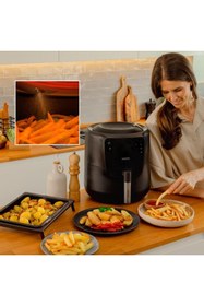 Resim CECOTEC Cecofry Rain 5,5 L Airfryer Otomatik Yağ Dağıtıcı Fritöz Hızlı Sağlıklı Yağsız Pişirme 